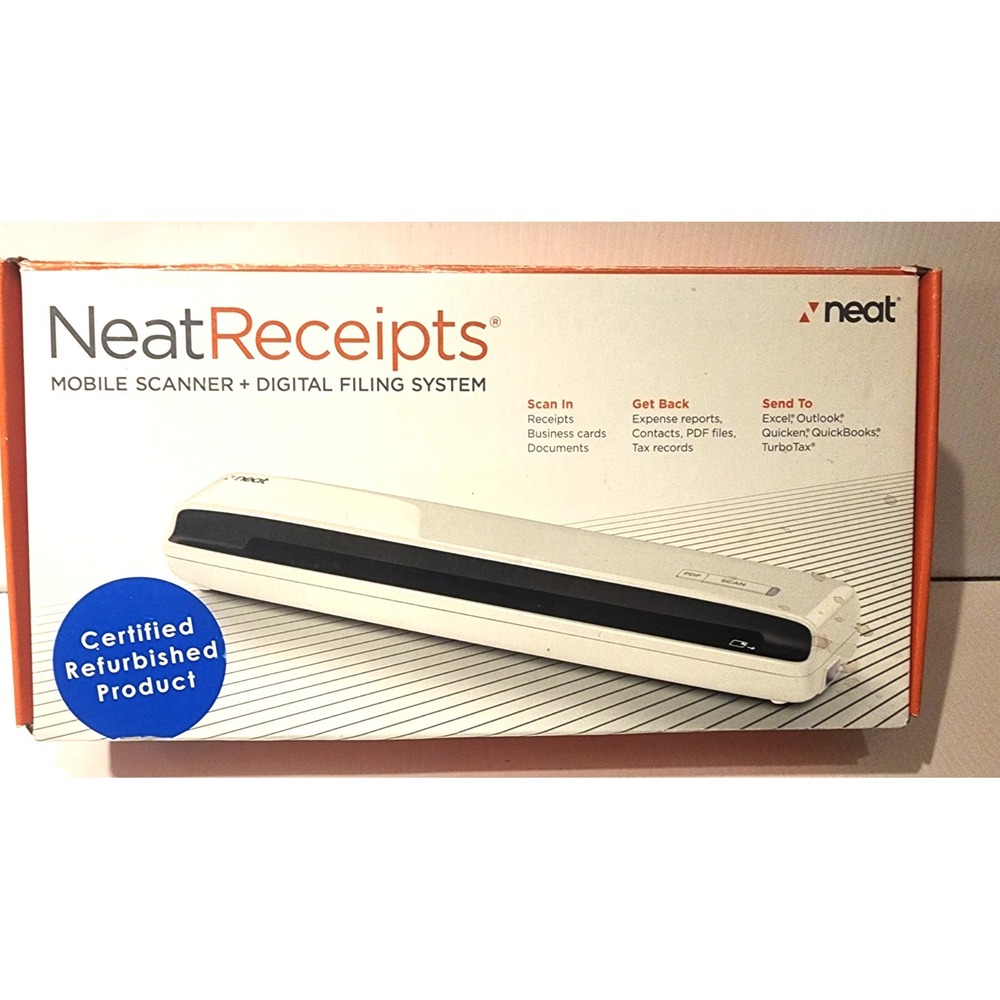 Neat Receipts Mobile Scanner + Digital Filing System NR-030108 w/USB SEE DESCRIP